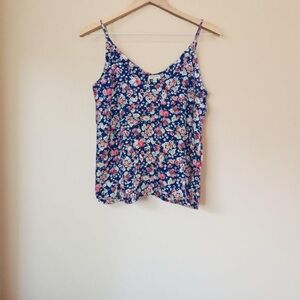 Pink and Blue Floral Top